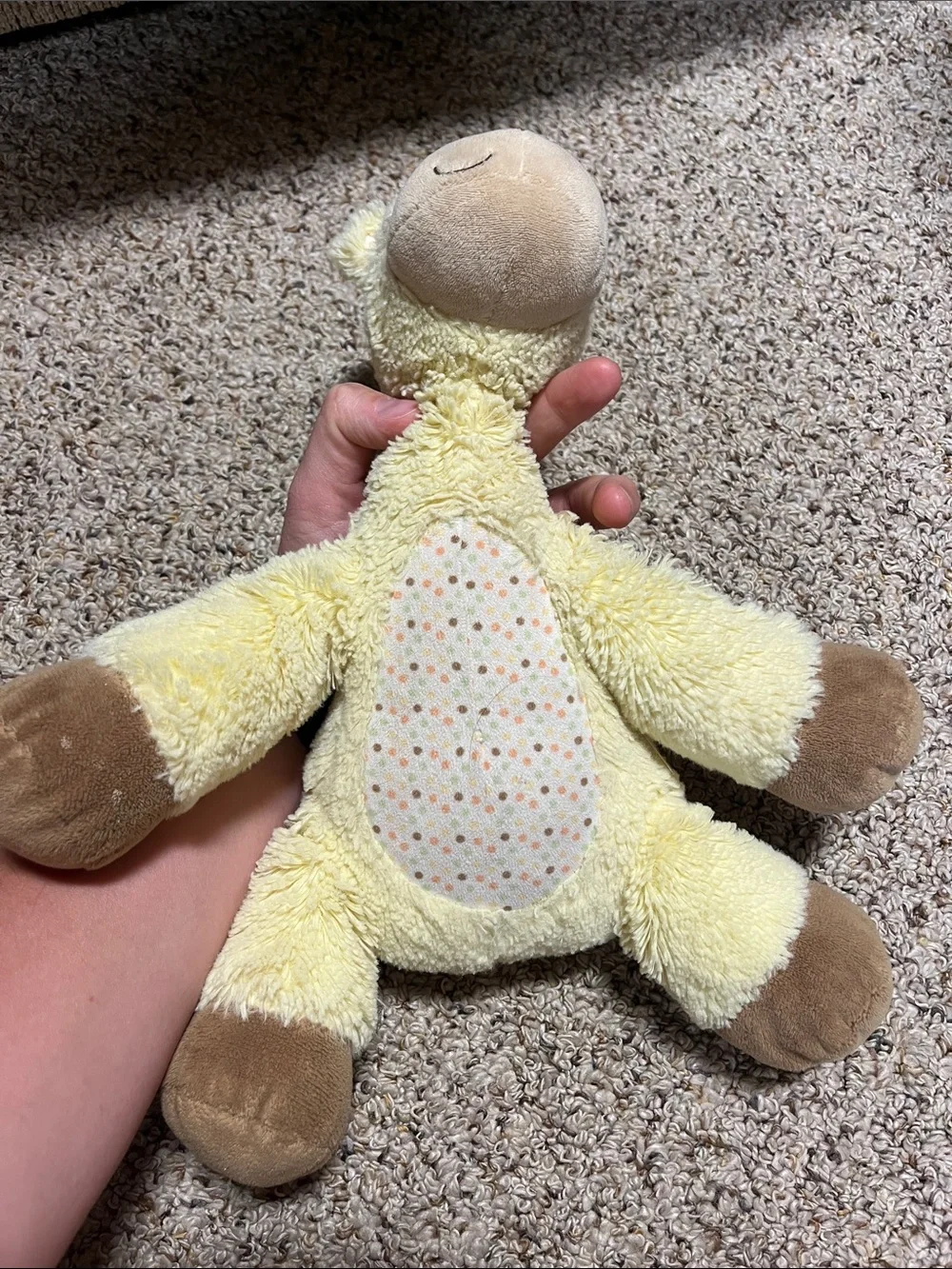 Little journey Yellow and Brown Giraffe Stuffed Animal with Orange Accents